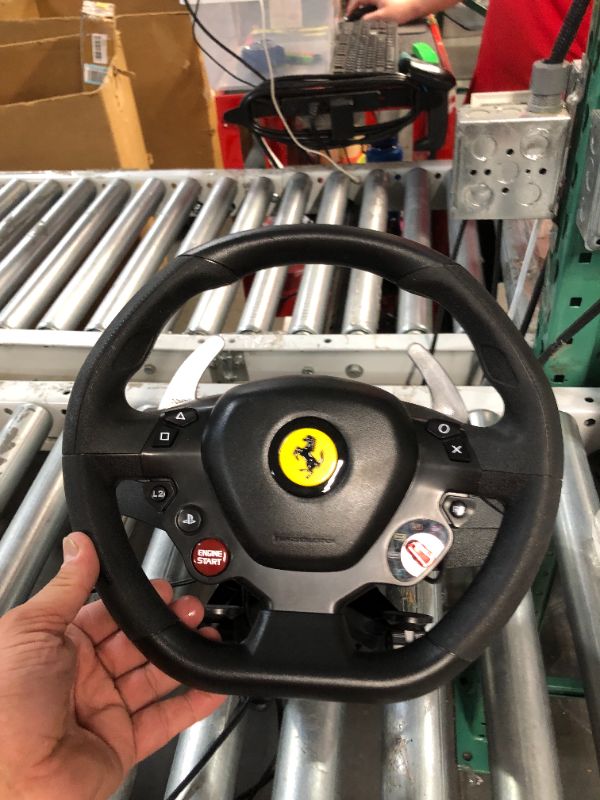 Photo 2 of **PARTS ONLY, DAMAGE, NON-FUNCTIONAL MISSING PEDALS** Thrustmaster T80 Ferrari 488 GTB with Pedals (PS5,PS4,PC)  (Steering wheel only