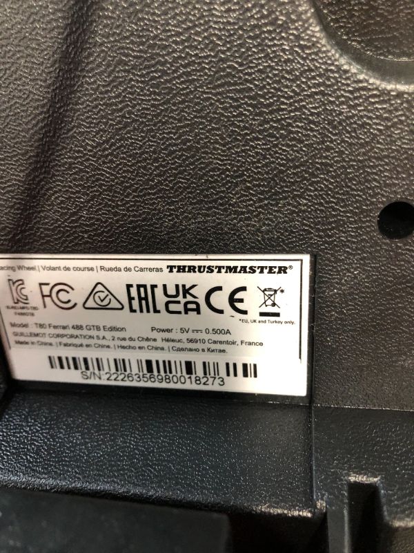 Photo 1 of **PARTS ONLY, DAMAGE, NON-FUNCTIONAL MISSING PEDALS** Thrustmaster T80 Ferrari 488 GTB with Pedals (PS5,PS4,PC)  (Steering wheel only