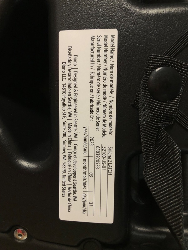 Photo 2 of Diono Solana 2 XL 2022, Dual Latch Connectors, Lightweight Backless Belt-Positioning Booster Car Seat, 8 Years 1 Booster Seat,