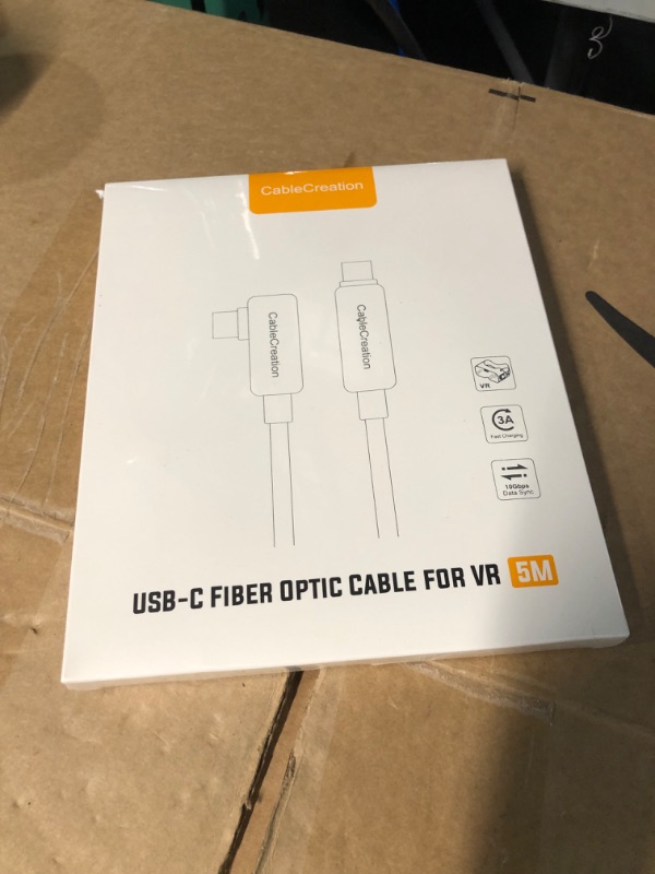 Photo 2 of CableCreation [Upgraded Version USB C Fiber Optic Link Cable 16FT, USB C 3.2 Gen2 Cable USB C to C 10 Gbps High Speed Data Compatible with Quest 2 Virtual Reality Headsets and Gaming PC 16FT/5M USB C to USB C