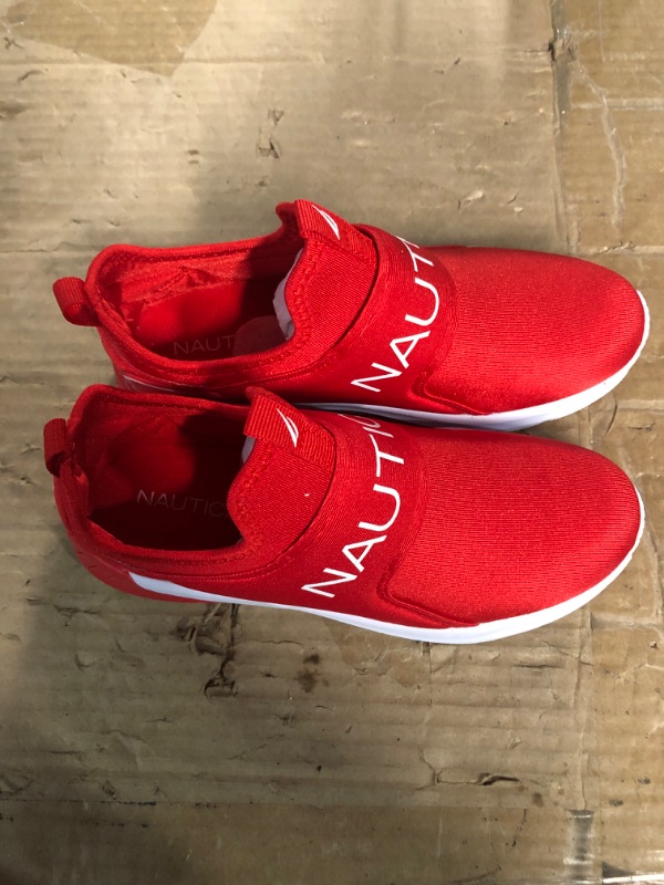 Photo 1 of Nautica Kids Boys Youth Athletic Fashion Sneaker Running Shoe -Slip On- Little Kid/Big Kid Little Kid Alois Saga-red White size 3 little kid