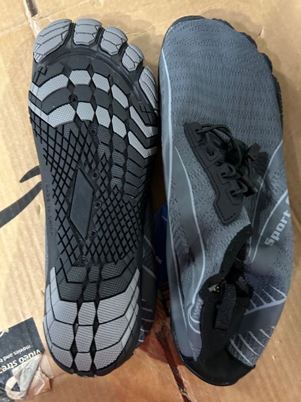 Photo 1 of **STOCK PHOTO FOR REFERENCE ONLY**
Water Shoes for Men Barefoot Quick-Dry Aqua Sock 12 Women/11 Men M-gray