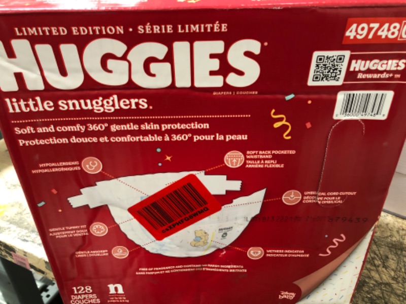 Photo 2 of Baby Diapers Size Newborn (up to 10 lbs), 128ct, Huggies Little Snugglers Newborn (128 Count)