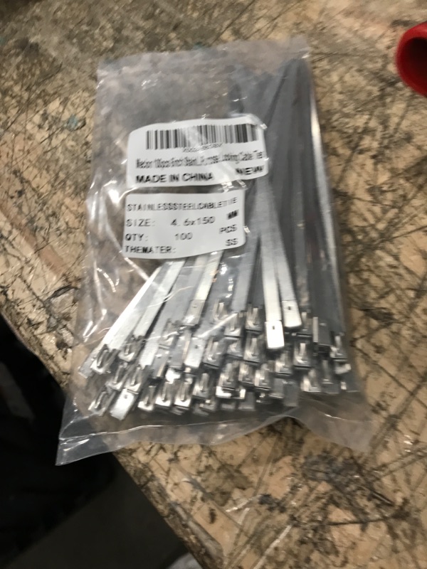 Photo 2 of 100 pcs 6'' stainless steel locking cable ties