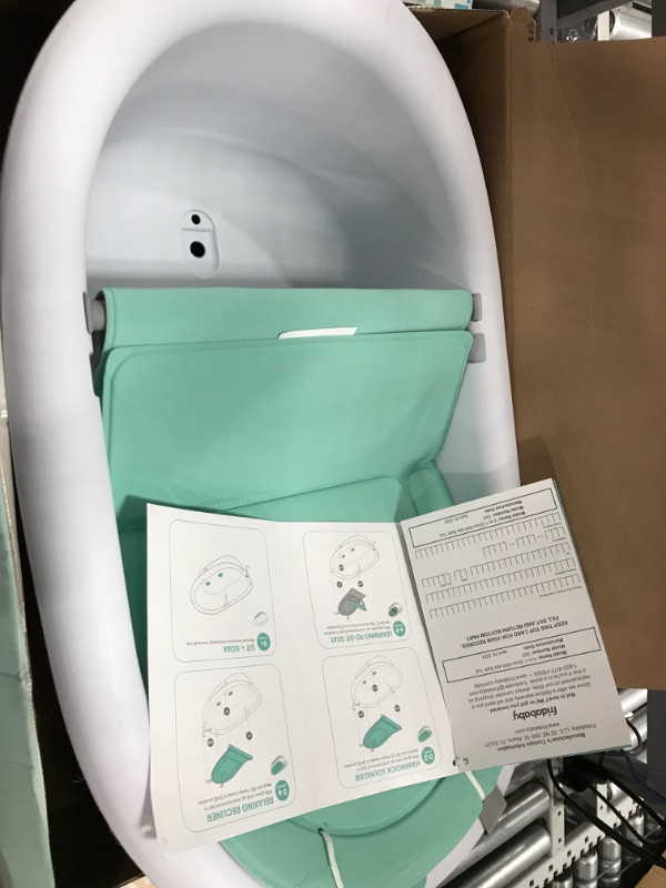 Photo 2 of 4-in-1 Grow-with-Me Bath Tub by Frida Baby Transforms Infant Bathtub to Toddler Bath Seat with Backrest for Assisted Sitting in Tub