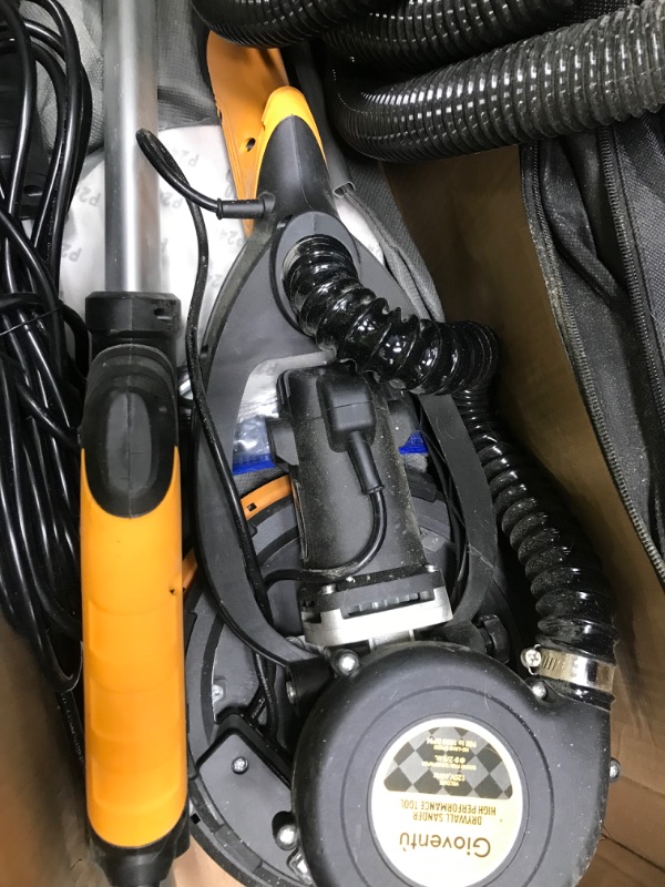 Photo 2 of ***PARTS ONLY NOT FUNCTIONAL***Drywall Sander, 6.5-amp Powerful Electric Drywall Sander with Vacuum, 95% Dust Absorption, 7 Variable Speed 900-1800RPM, Dustless Floor Sander with 26’ Power Cord for Popcorn Ceiling, Wood Floor etc