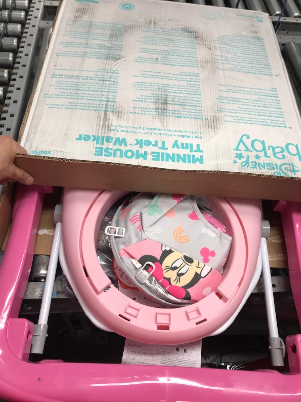 Photo 2 of Bright Starts Minnie Mouse Tiny Trek Walker, Forever Besties, 2-in-1 Walker Ages 6 Months+ Minnie Forever Besties