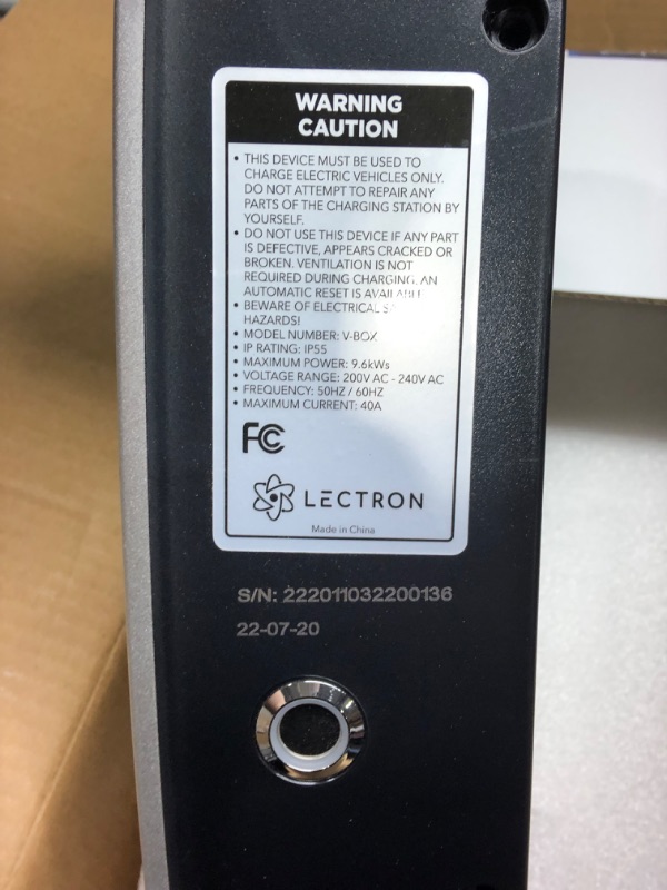 Photo 6 of ***UNABLE TO TEST***
Lectron V-Box Level 2 EV Charger - 48 Amp