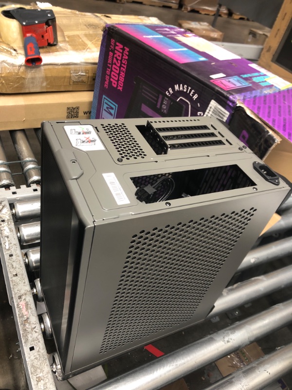 Photo 2 of Cooler Master NR200P MAX SFF Small Form Factor Mini-ITX Case with Custom 280mm AIO, 850W SFX Gold PSU, Triple-slot GPU, Premium PCIe Gen4 Riser, Tempered Glass or Vented Panel Option Black/Grey NR200P MAX