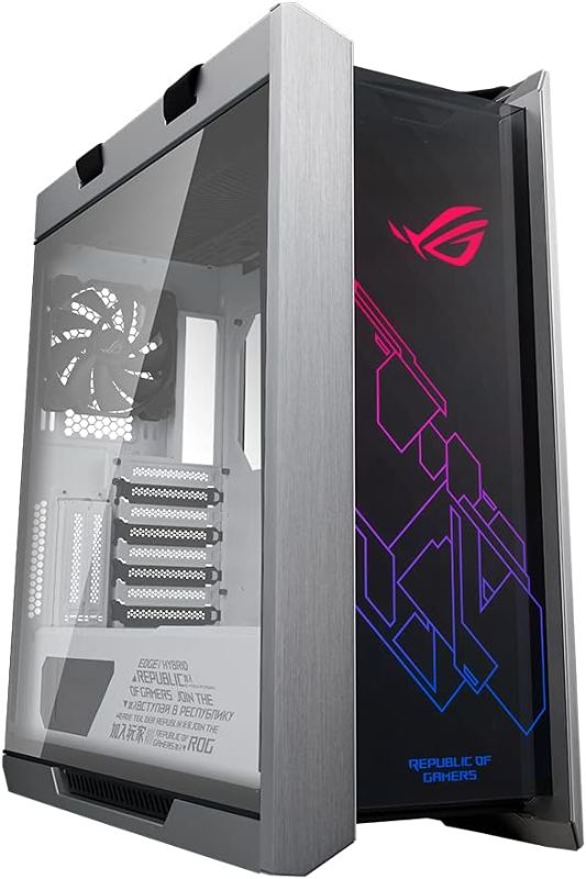 Photo 1 of ASUS ROG Strix Helios GX601 White Edition RGB Mid-Tower Computer Case for ATX/EATX Motherboards with tempered glass, aluminum frame, GPU braces, 420mm radiator support and Aura Sync
