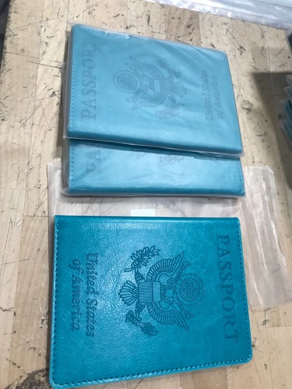 Photo 1 of 3 PACK - Doulove Passport and Vaccine Card Holder Combo, Upgrade Passport Holder with Vaccine Card Slot, Pu Leather Passport Cover for Women Men Teal