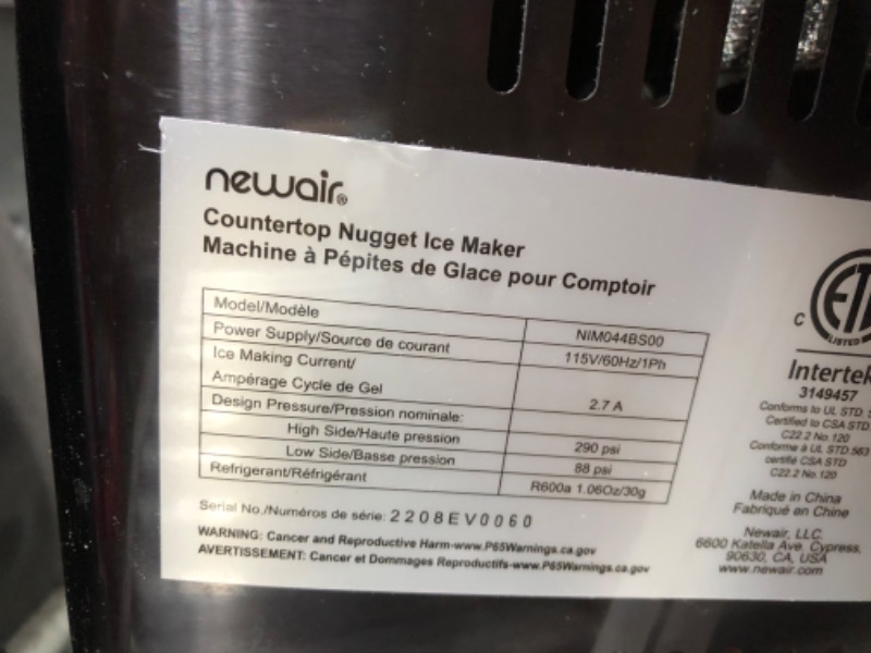 Photo 5 of 44 lbs. Portable Nugget Ice Maker in Black