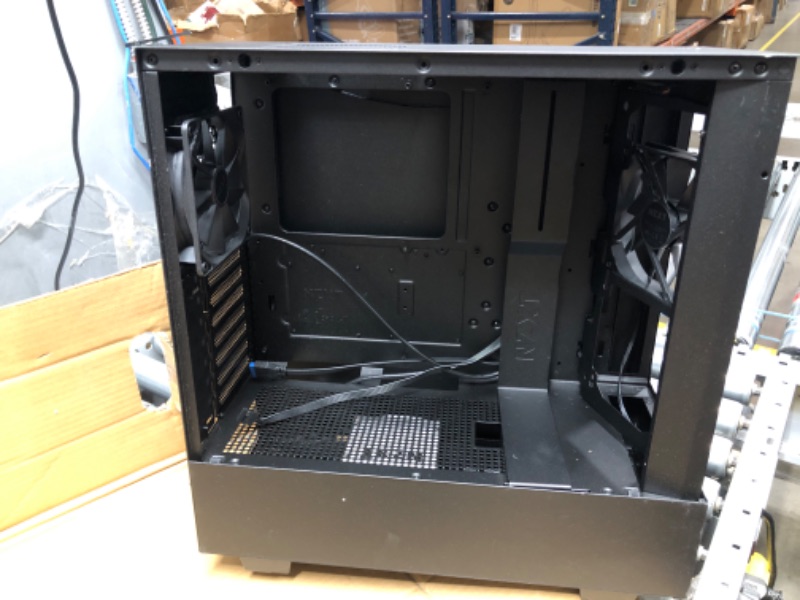 Photo 2 of *MISSING ONE SIDE PANEL* NZXT H5 Flow Compact ATX Mid-Tower PC Gaming Case – High Airflow Perforated Front Panel – Tempered Glass Side Panel – Cable Management – 2 x 120mm Fans Included – 280mm Radiator Support – Black Black H5 Flow Non i-Series Case