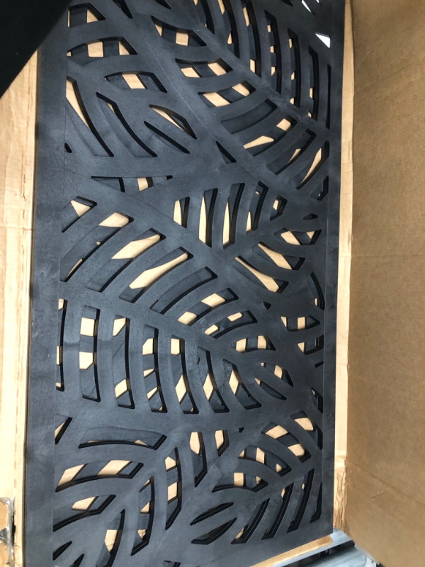 Photo 2 of 2'x4' Sanibel Decorative Screen, Black