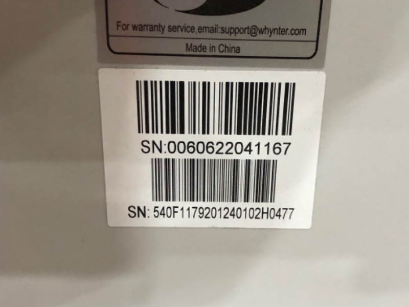 Photo 5 of ***NOT FUNCTIONAL - MISSING PARTS - FOR PARTS - SEE NOTES***
Whynter ARC-148MHP 14,000 BTU Portable Air Conditioner, White