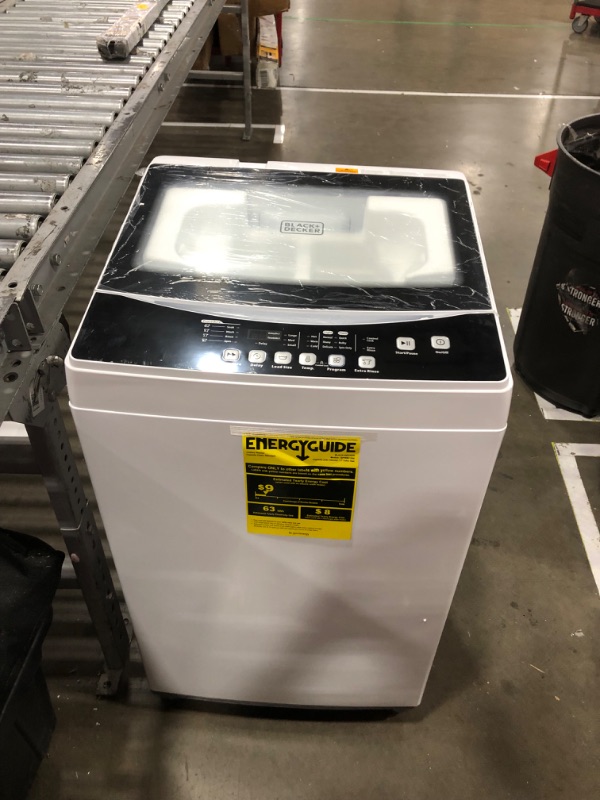 Photo 3 of 20.3 in. 1.6 cu. ft. Portable Top Load Electric Washing Machine in White