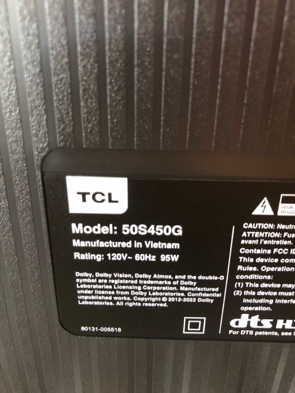 Photo 4 of TCL 50-Inch Class S4 4K LED Smart TV with Google TV (50S450G, 2023 Model), Dolby Vision, HDR Pro, Dolby Atmos, Google Assistant Built-in with Voice Remote, Works with Alexa, Streaming UHD Television 50 inches