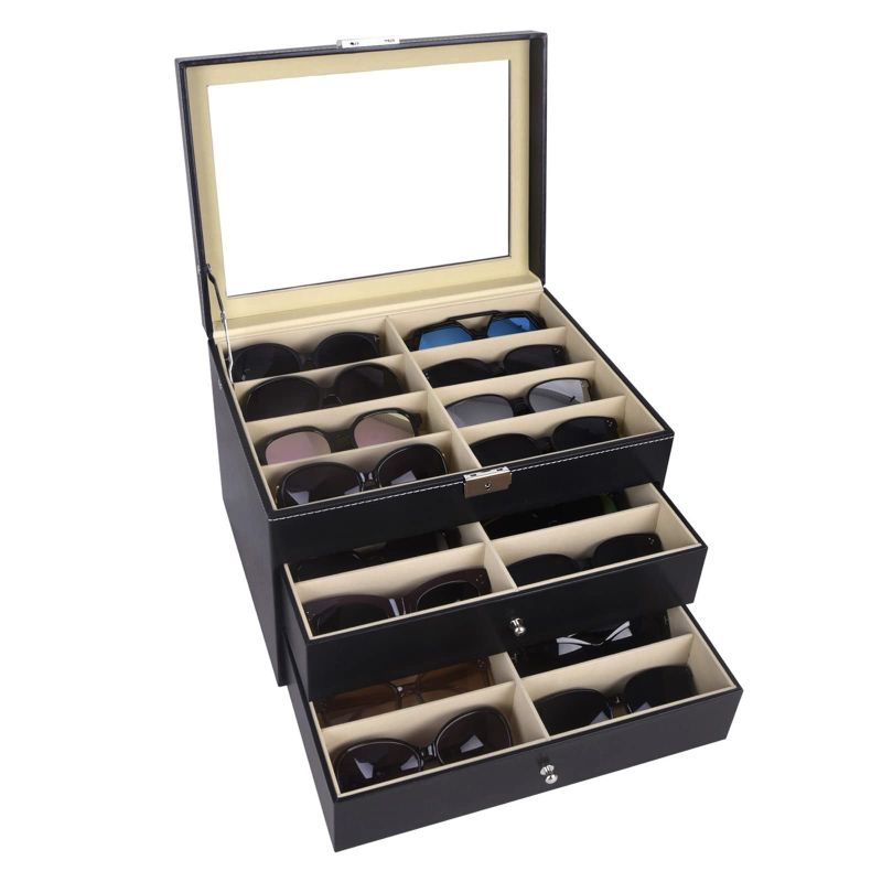 Photo 1 of ***MAJOR DAMAGE - SEE PICTURES***
 AUTOARK Leather 24 Piece Eyeglasses Storage