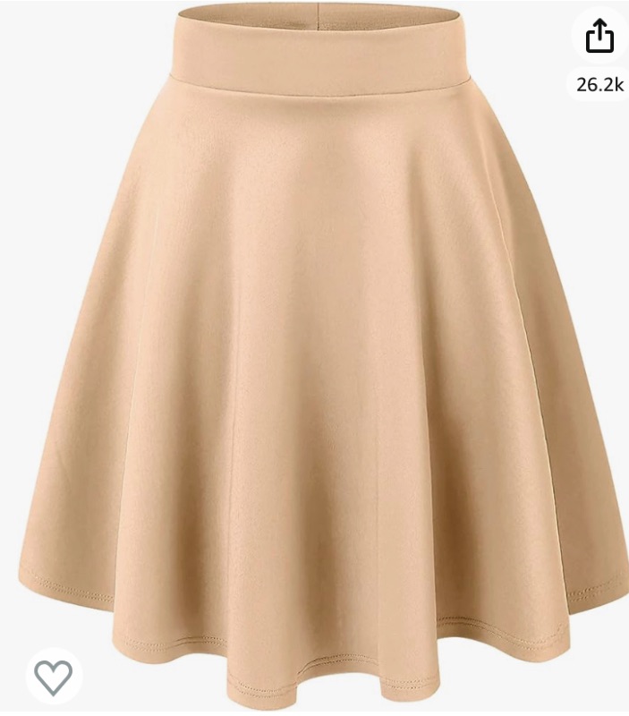 Photo 1 of Made By Johnny Women's Basic Versatile Stretchy Flared Casual Mini Skater Skirt 3XL Plus Size
