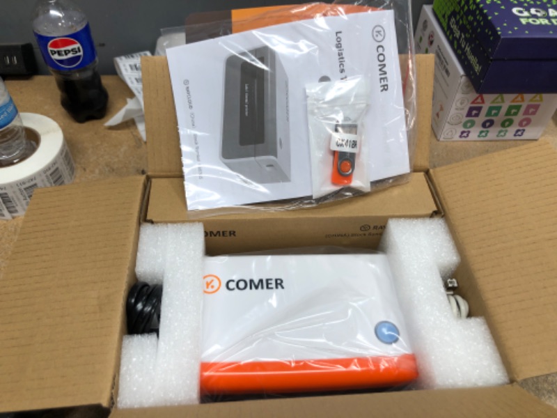 Photo 2 of K Comer Shipping Label Printer 150mm/s High-Speed 4x6 Direct Thermal Label Printing for Shipment Package 1-Click Setup on Windows/Mac,Label Maker Compatible with Amazon, Ebay, Shopify, FedEx,USPS,Etsy BASIC VERSION