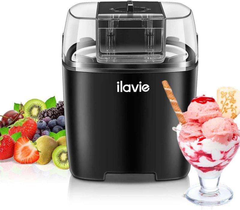 Photo 1 of Ice Cream Maker, Mix-ins, Milkshakes, Frozen Yogurt, Sorbet, Gelato Soft Serve Machine with Auto Shut-off Timer, 1.5 Quart Container & Lid Removable Inner Bowl, Gifts for Kids Home
