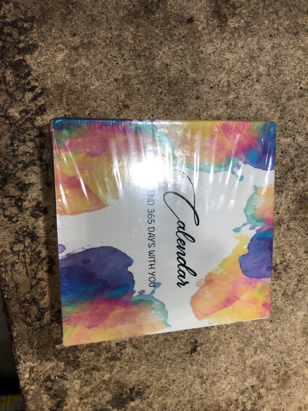 Photo 1 of Motivational Desk Calendar, Standing Daily Flip Desk Calendar with Inspirational Quotes - Page a Day Positive Daily Affirmations - Perpetual Desk Calendar for Office School home, Inspirational Gifts (Watercolor)
