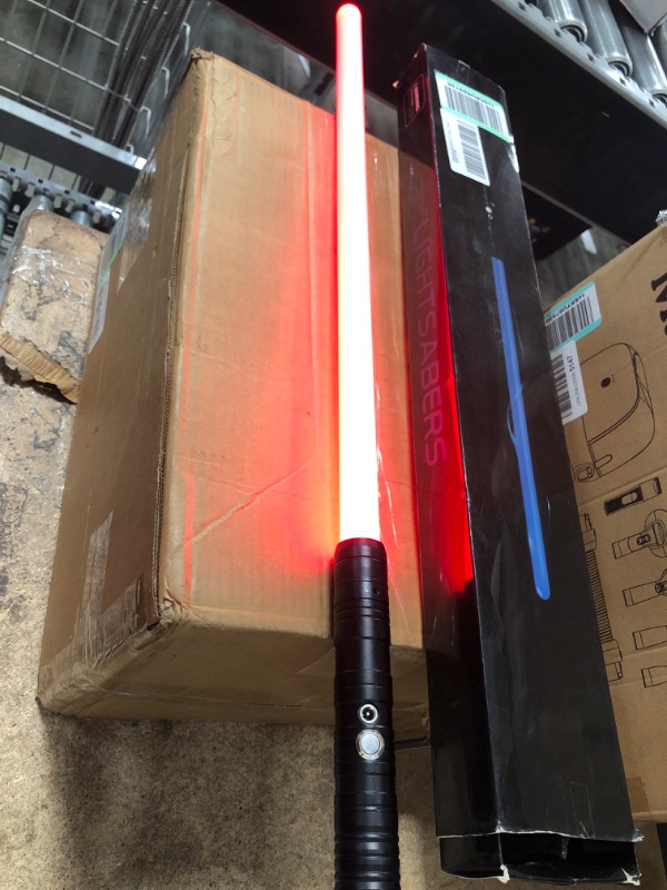 Photo 1 of Amaxshiirchy Lightsaber RGB15 Colors Metal Hilt 3 Sound Modes Rechargeable Force FX Heavy Dueling Light Saber Swords Set Cosplay Children Adults Black