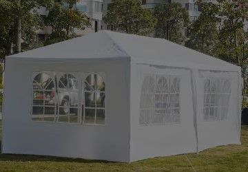 Photo 1 of 10 ft. x 20 ft. White Party Wedding Tent Canopy 4 Sidewall