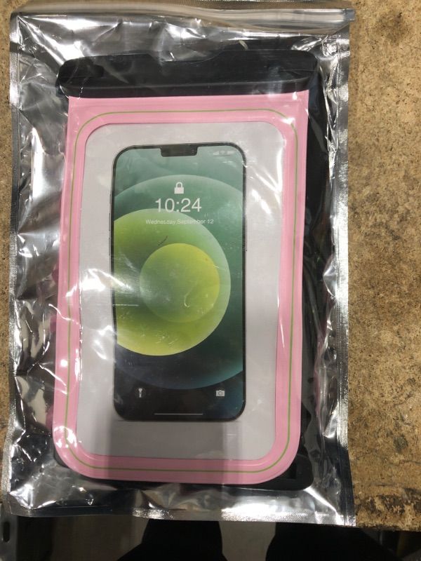 Photo 1 of [2 Pcs] Waterproof Phone Pouch Floating, Large Waterproof Cell Phone Case, IPX8 Waterproof Dry Bag with Lanyard for iPhone 14 Pro Max/ 13/12/ 11/ Galaxy S23 Ultra/ S22 Vacation Swimming - Black/Pink