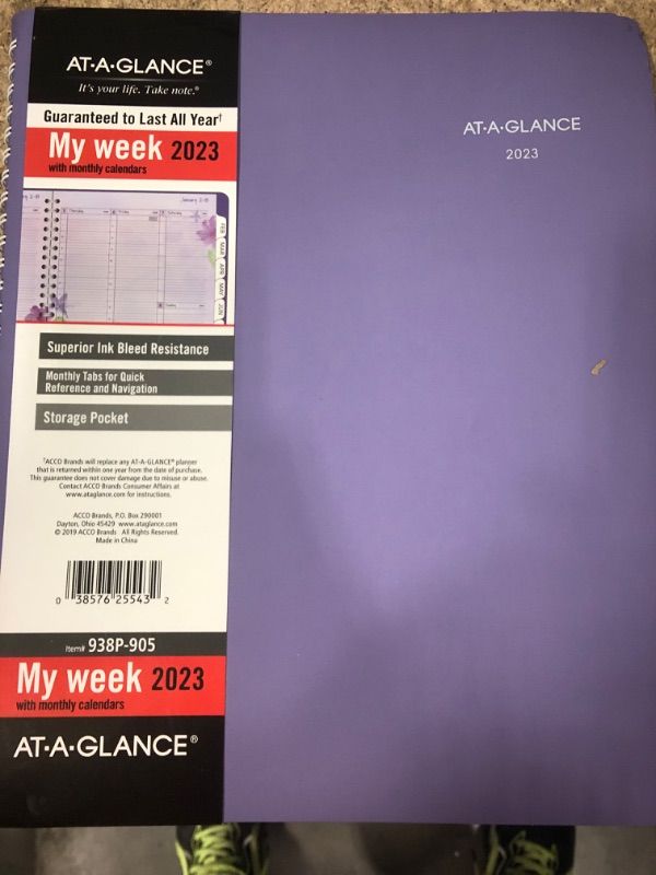 Photo 2 of AT-A-GLANCE 2023 Weekly & Monthly Planner, 8-1/2" x 11", Large, Beautiful Day, Lavender (938P-905) Beautiful Day 2023 Old Edition