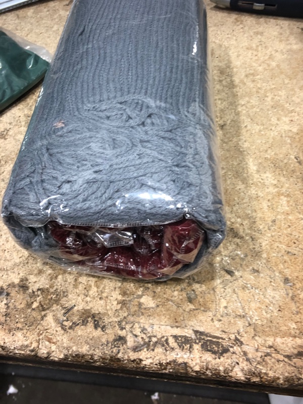 Photo 1 of BASICO WOMENS WINTER SCARF BURGANDY/GREY 