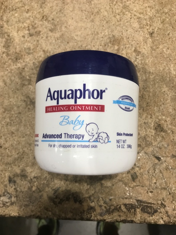 Photo 2 of Aquaphor Baby Healing Ointment Advanced Therapy Skin Protectant, Dry Skin and Diaper Rash Ointment, 14 Oz Jar 14 Ounce (Pack of 1)