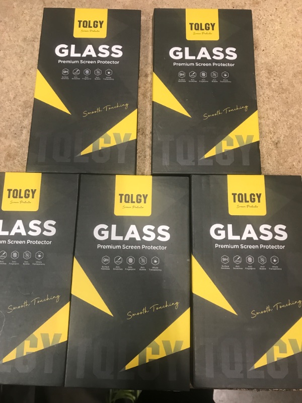 Photo 1 of TQLGY GLASS PROTECTOR PREMIUM SCREEN PROTECTOR BUNDLE -- 5 ITEMS 