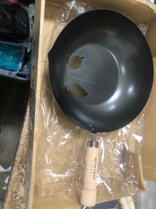 Photo 2 of ??????(Riverlight) River Light Iron Frying Pan, Kyoku, Japan, 11.8 inches (30 cm), Induction Compatible, Wok, Made in Japan 30cm Single Item fried pot