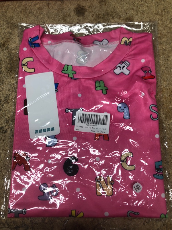 Photo 1 of ALPHABET TSHIRT FOR GIRLS PINK 9-10YRS 