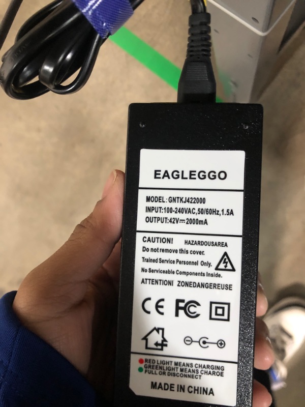 Photo 3 of EAGLEGGO 42V Charger 3-Prong Inline Connector for 36V Pocket Mod, Sports Mod Dirt Quad, Battery Charger for Millet Electric Scooter