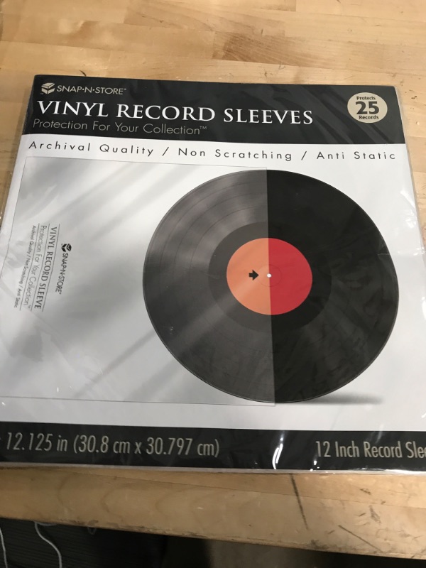 Photo 2 of * used item *
Snap-N-Store Vinyl Records Sleeves, Pack of 25 (SNS02073)