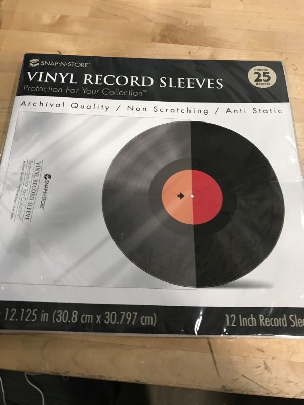 Photo 2 of Snap-N-Store Vinyl Records Sleeves, Pack of 25 (SNS02073)