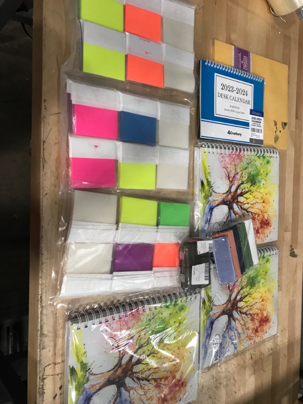 Photo 1 of OFFICE SUPPLIES 23/24 PLANNERS,STICKY NOTES, 2023/2024 CALENDER 