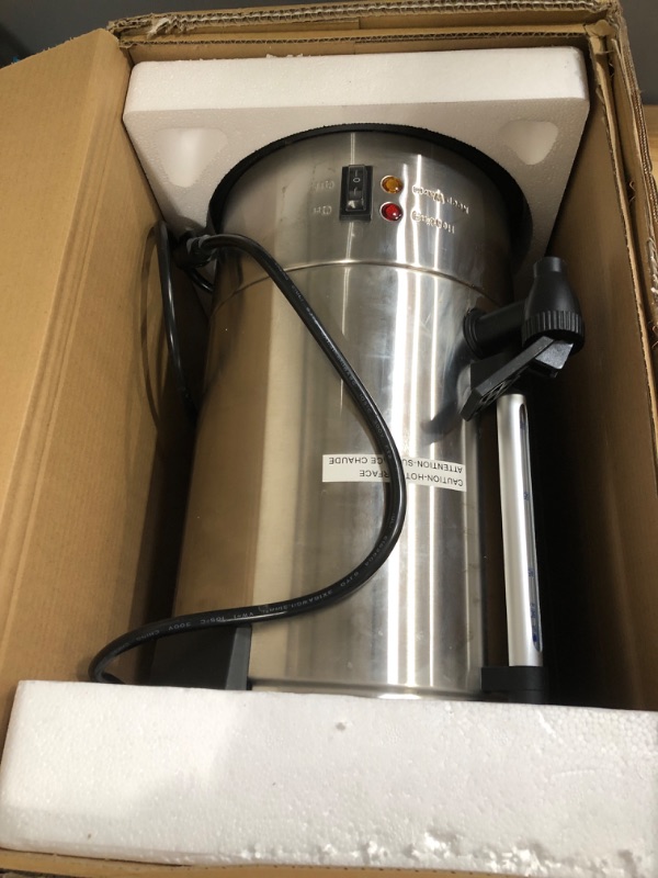 Photo 2 of **PARTS ONLY-SEE COMMENTS** SYBO 2022 UPGRADE SR-CP-50B Commercial Grade Stainless Steel Percolate Coffee Maker Hot Water Urn for Catering, 50-Cup 8 L, Metallic