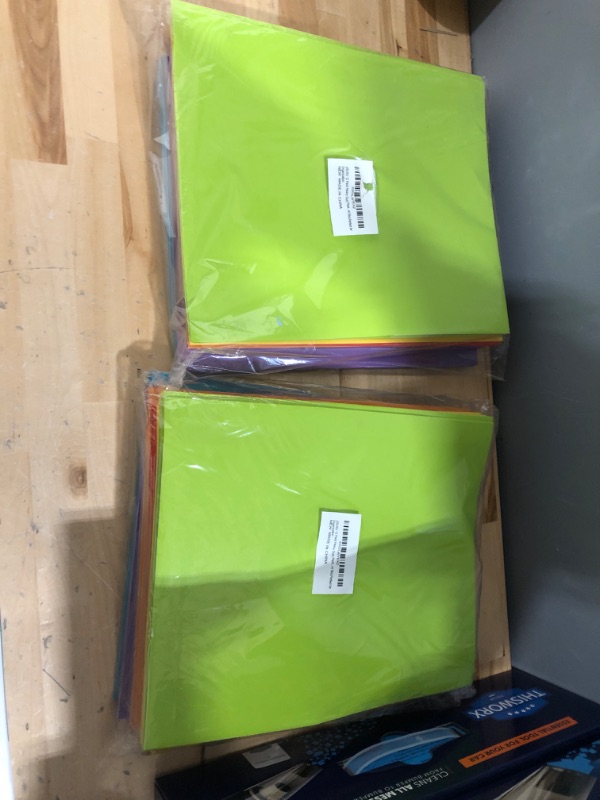 Photo 2 of JISUSU Heavy Duty Plastic Folders with Pockets and Prongs-6Pack?2 Pocket Plastic Folder with Brads, 6 Assorted Colors 3 Prong Pocket Folders with Business Card Slot, Perfect for School, Home, Office 6 pcs Blue?purple,orange ,Red ,Yellow and Green - 6 Colo