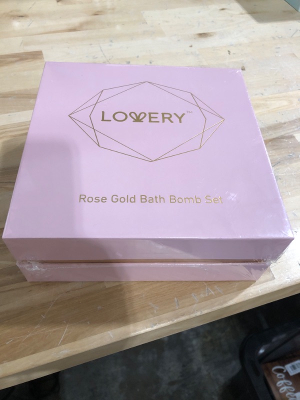 Photo 2 of Birthday Gifts 24K Rose Gold Bath Bombs Set, Deluxe Bath Bomb Gift Set, 9 Luxury Bath Bombs for Women & Men, Perfect for Bubble & Spa Bath, Natural Scents Vanilla Coconut, Lavender, Jasmine & More