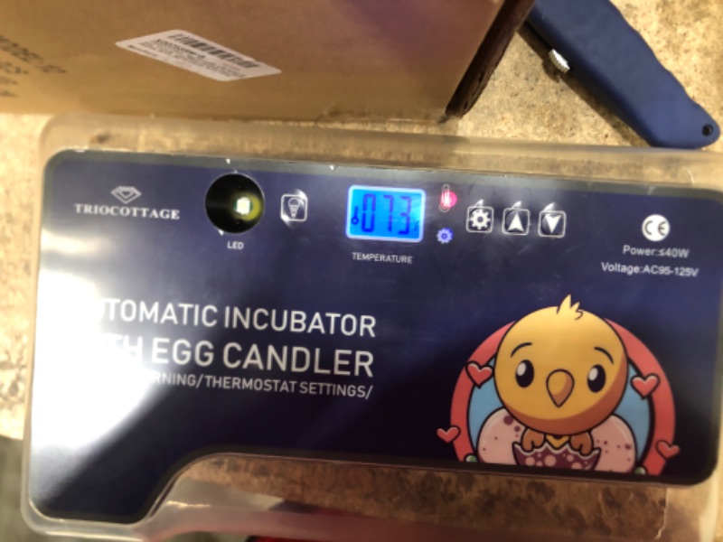 Photo 4 of Triocottage Incubators for Hatching Eggs with Automatic Turner Temperature self-Control,Small Digital Egg Hatcher for Chicken Birds Quail Geese Duck (No Automatic Refill Fitting) Only incubator (Not recommended)