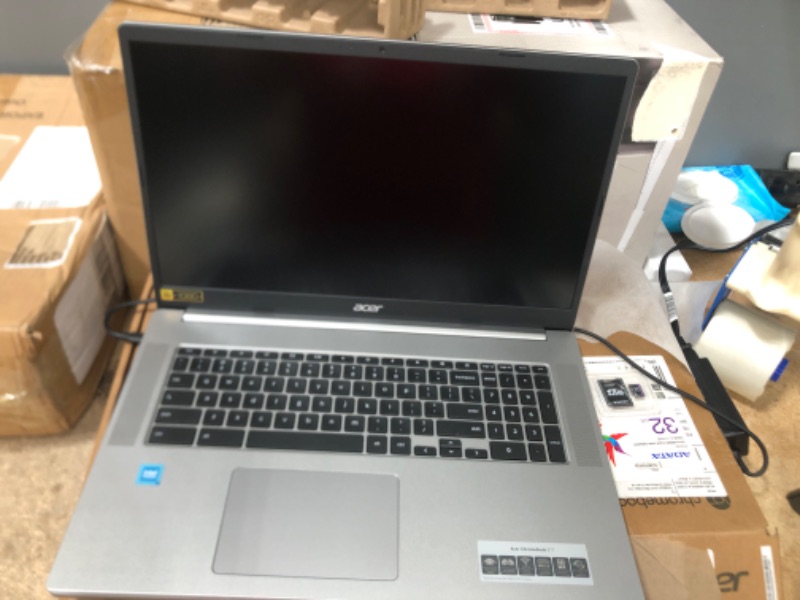 Photo 4 of ***SEE NOTES***
Acer Chromebook Laptop 17inch Screen FHD IPS Display Narrow Bezel - Intel Celeron N4500 - USB Type-C - Wi-Fi 6 - Webcam (4GB RAM |128GB eMMC+32GB SD Card)