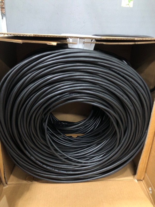 Photo 2 of CAT6 Plenum (CMP) Cable 1000FT | Network Analyzer Test Passed | 23AWG 4Pair, Solid 550MHz Network Cable 10Gigabit UTP, Available in Blue, White, Green, Gray, Black, Red & Yellow Color (Black)