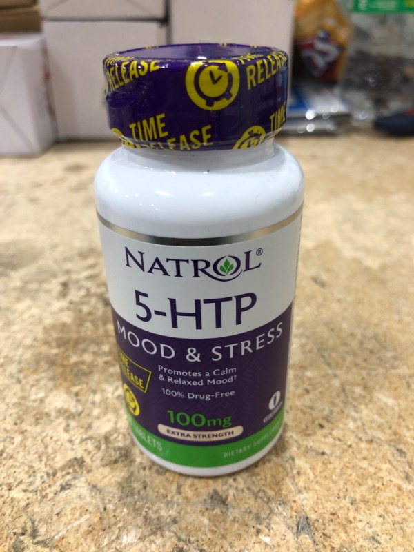 Photo 2 of 5-Htp 100Mg Time Release by Natrol - 45 Tab, 2 Pack EXP 09/30/2024