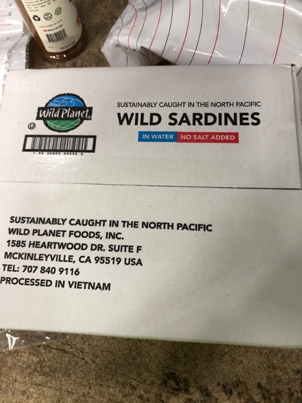 Photo 2 of best by 10/08/2023****Wild Planet Sardines No Salt in Water 4.4 Oz (Pack of 12)
