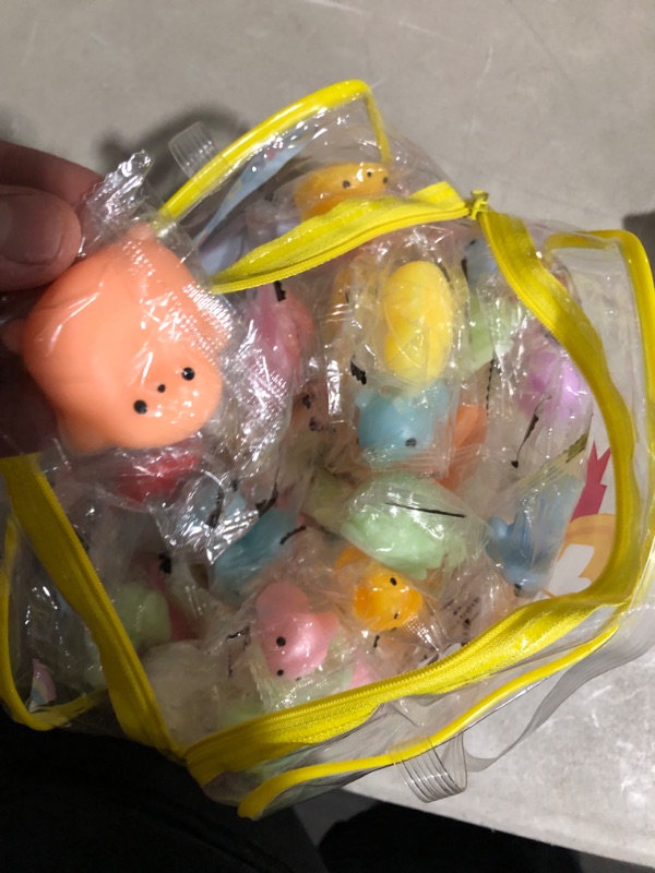 Photo 3 of (USED) 80 Pcs Kawaii Squishies, Easter Mochi Squishy Toys for Kids Party Favors, Easter Basket Stuffers for Kids, Easter Egg Fillers Fidget Stress Relief Toys for Birthday Gifts, Classroom Prizes (Random)