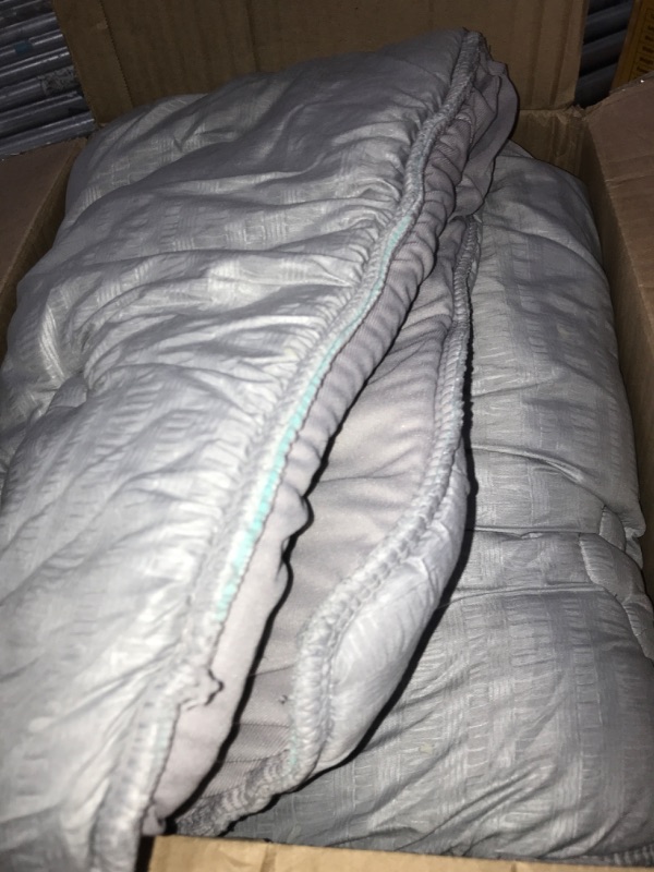 Photo 2 of  Breathable Air Twin Mattress CoverGrey Grey Twin 39x75x2