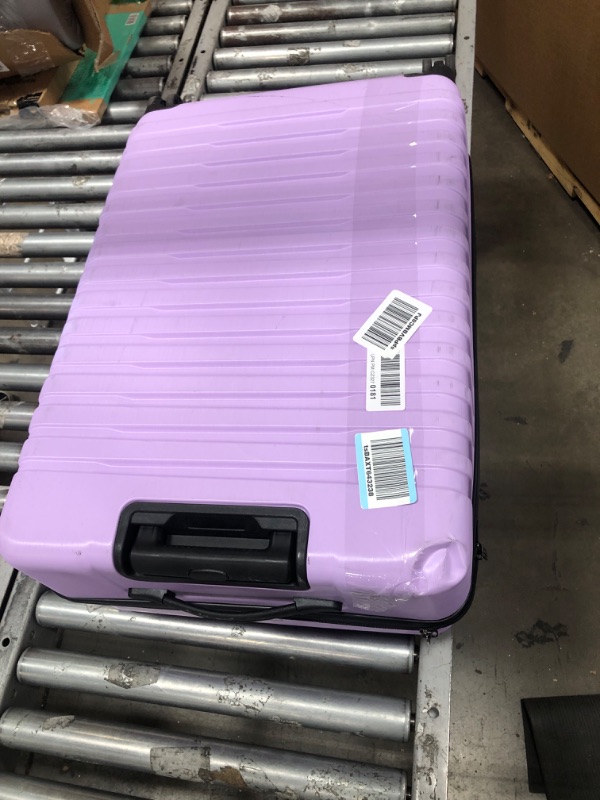 Photo 1 of U.S. Traveler Boren Polycarbonate Hardside Rugged Travel Suitcase Luggage with 8 Spinner Wheels, Aluminum Handle, Lavender, Checked-Large 30-Inch Checked-Large 30-Inch Lavender